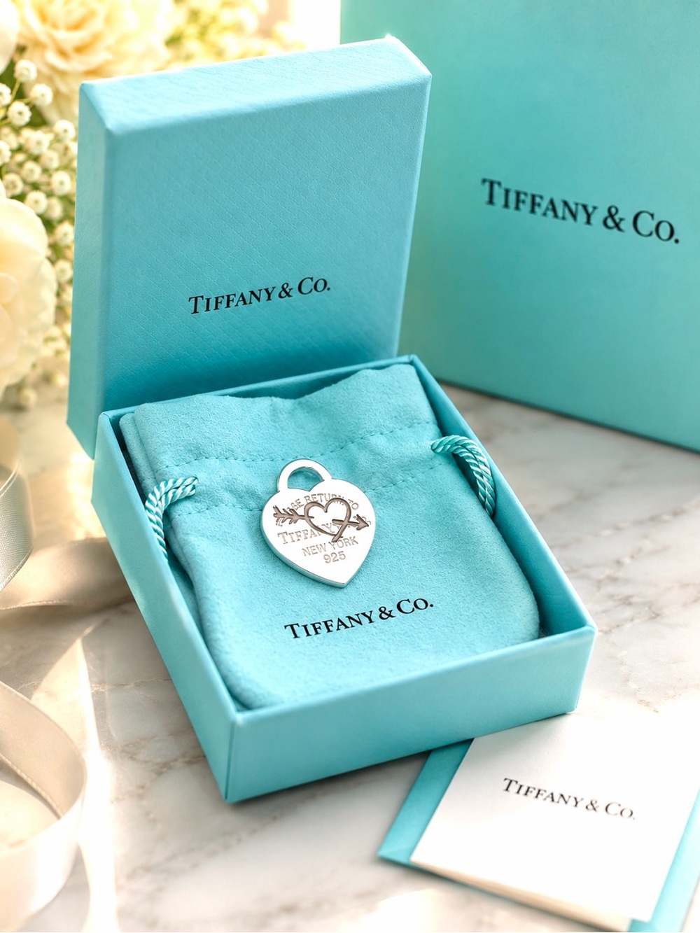 Authentic Tiffany & Co. Sterling Silver Return to Tiffany Heart & Arrow Charm